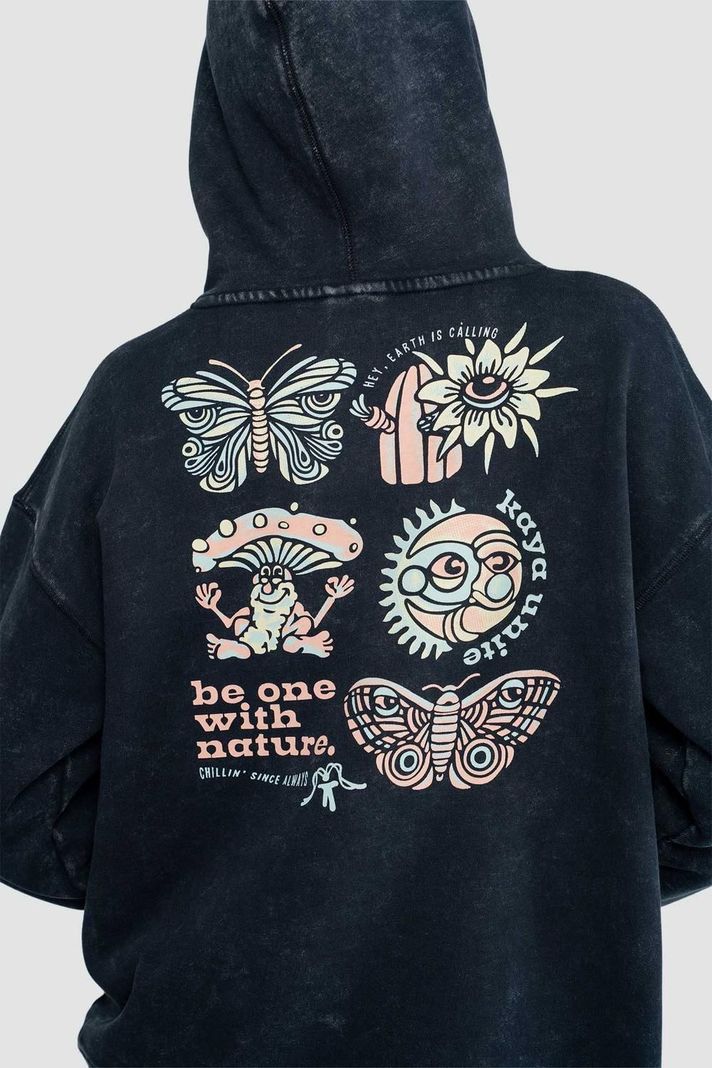 Polerón Hoodie Mujer Nature - Negro-2