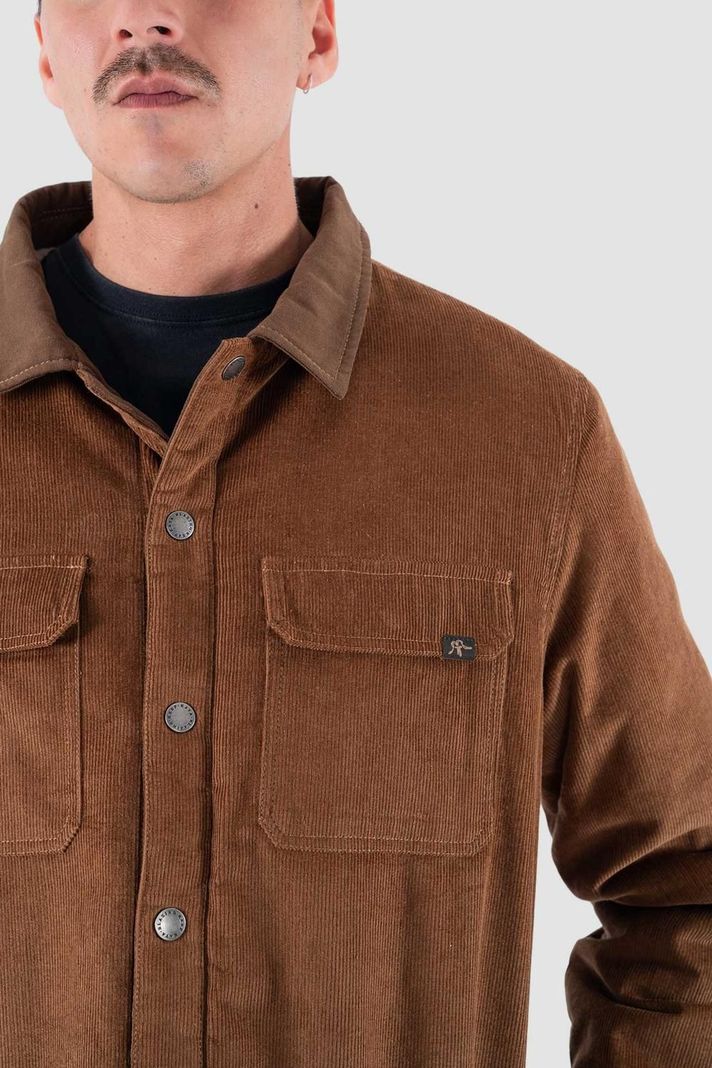 Chaqueta Hombre Lascar Cotelé Café-2