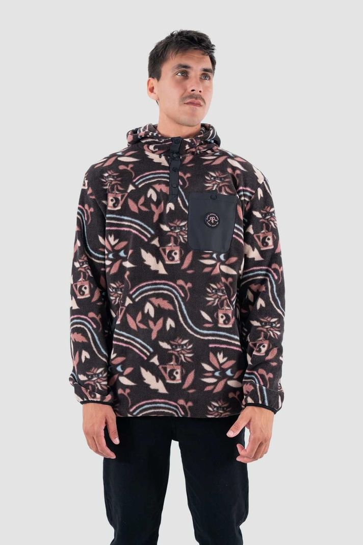 Polar Hood Half Zip Moke - Burdeo-0