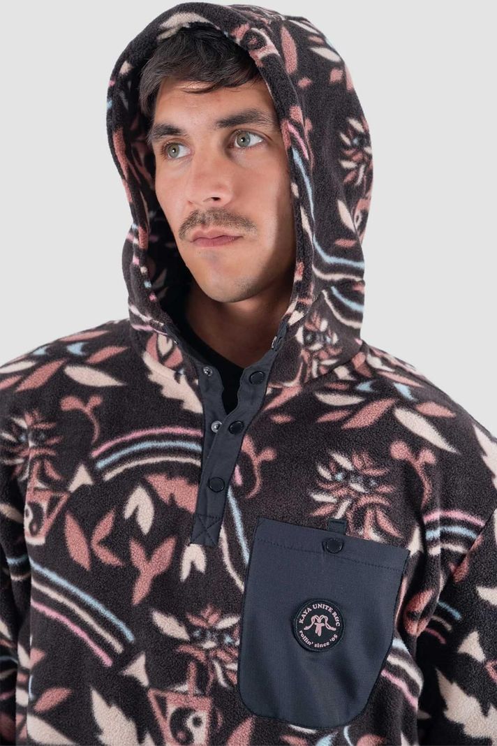 Polar Hood Half Zip Moke - Burdeo-2