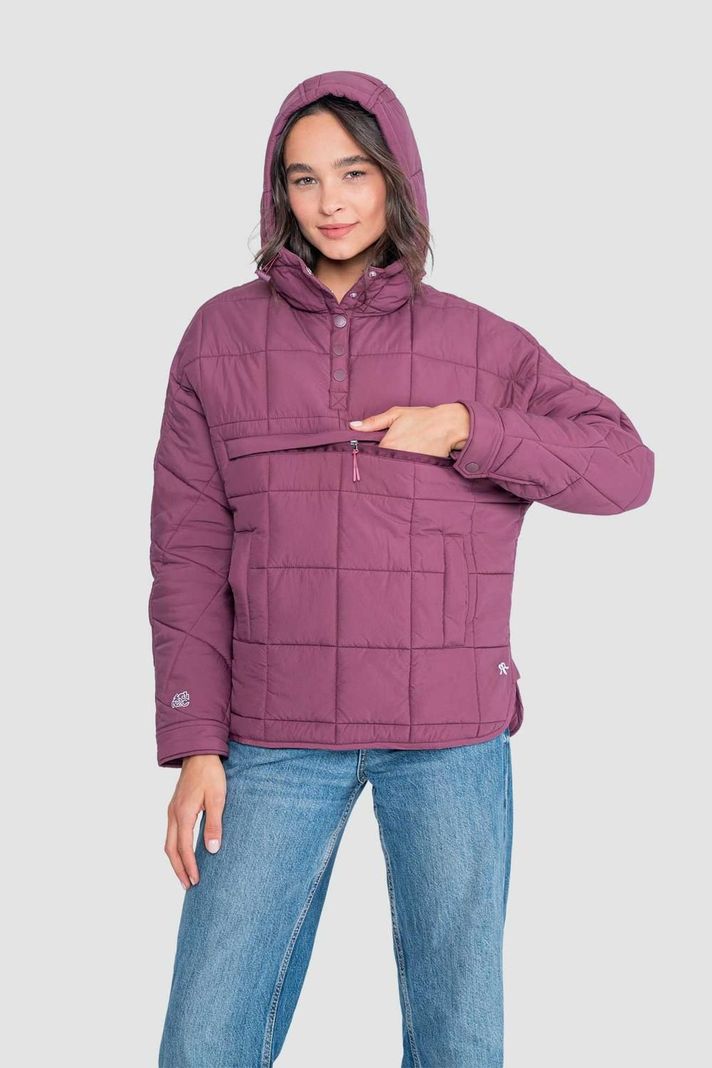 Parka Mujer Anorak Solid Berry-2