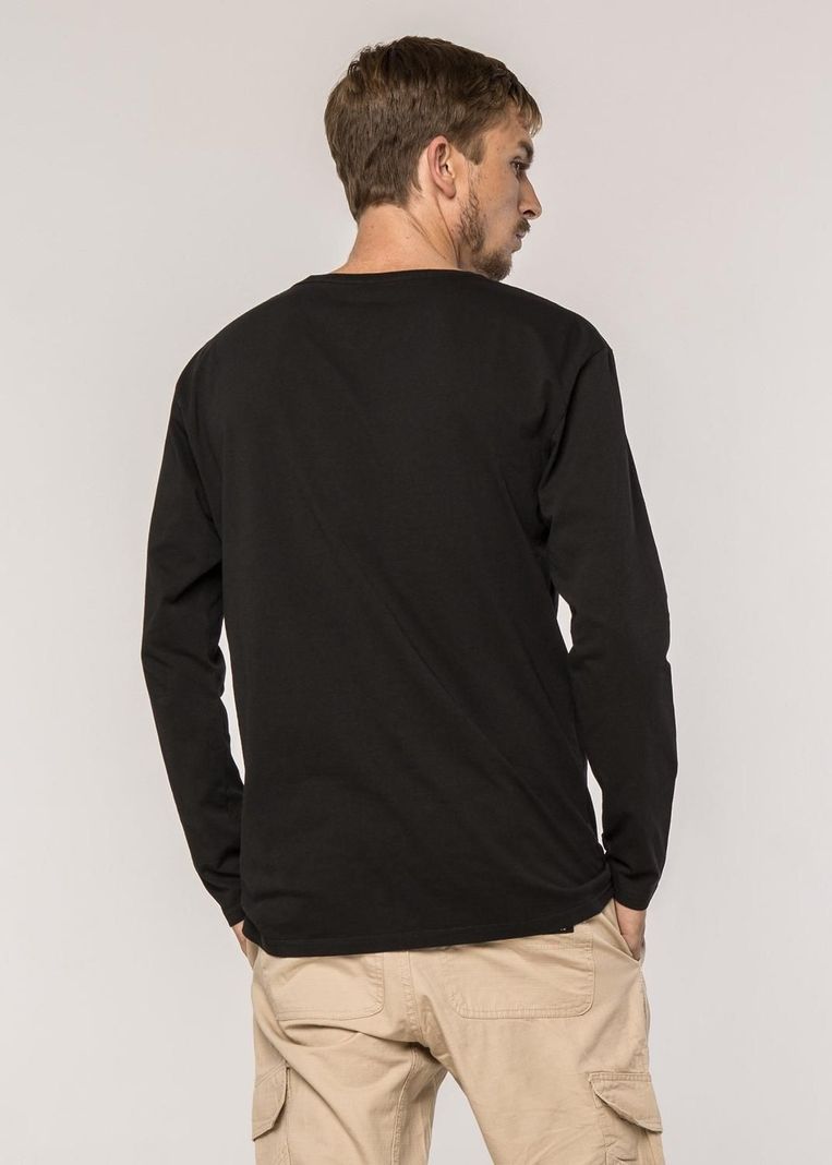 Polera Hombre Manga Larga Daily Negra-1