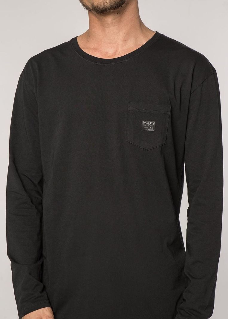Polera Hombre Manga Larga Daily Negra-2