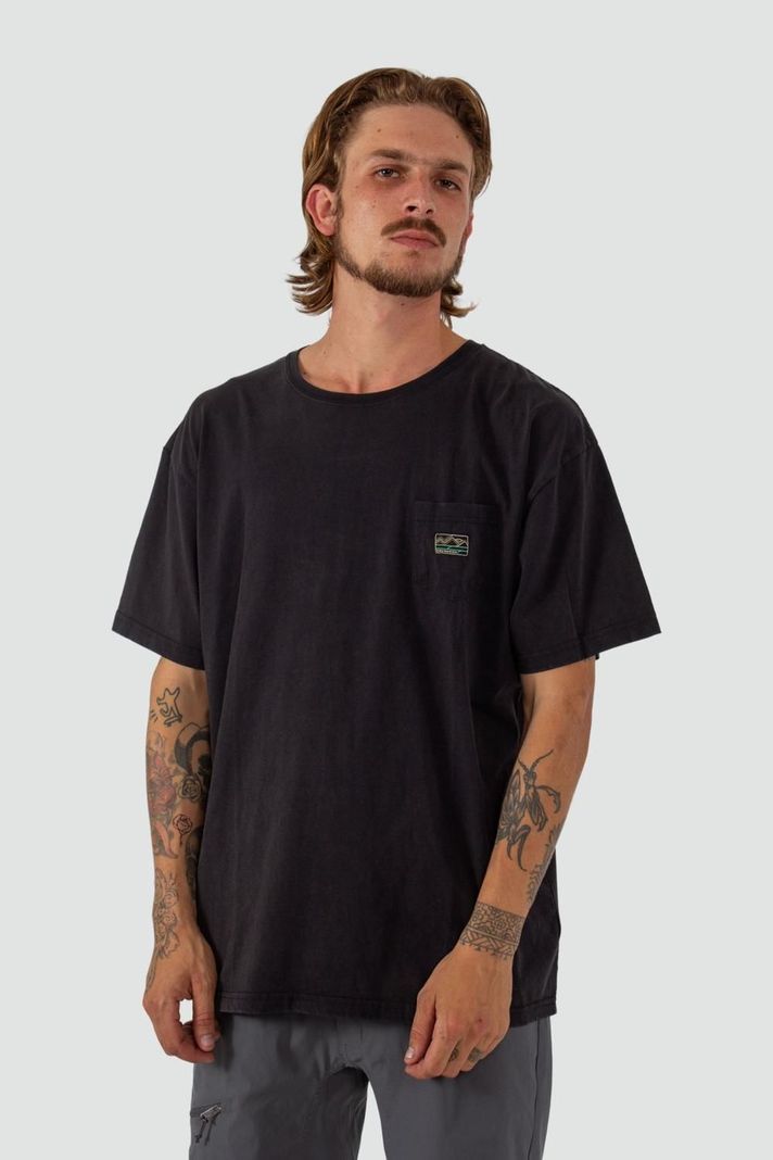 Polera Hombre Woven Negra-0