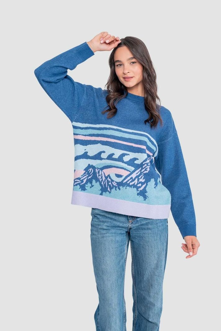 Chaleco Jacquard Mujer Morado-0
