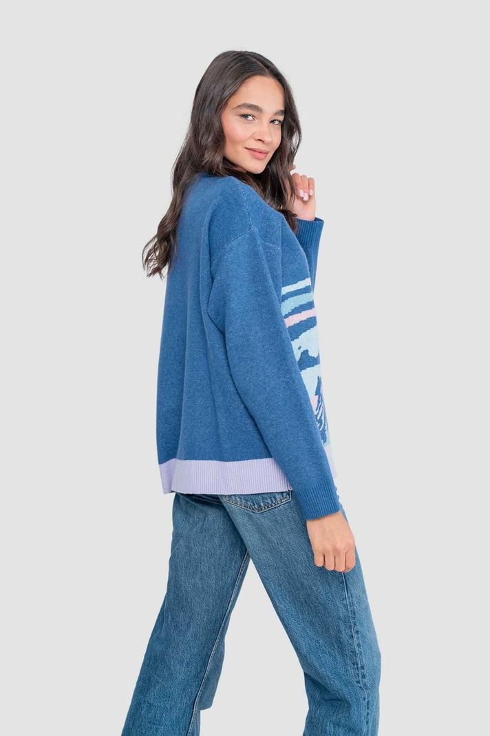 Chaleco Jacquard Mujer Morado-1