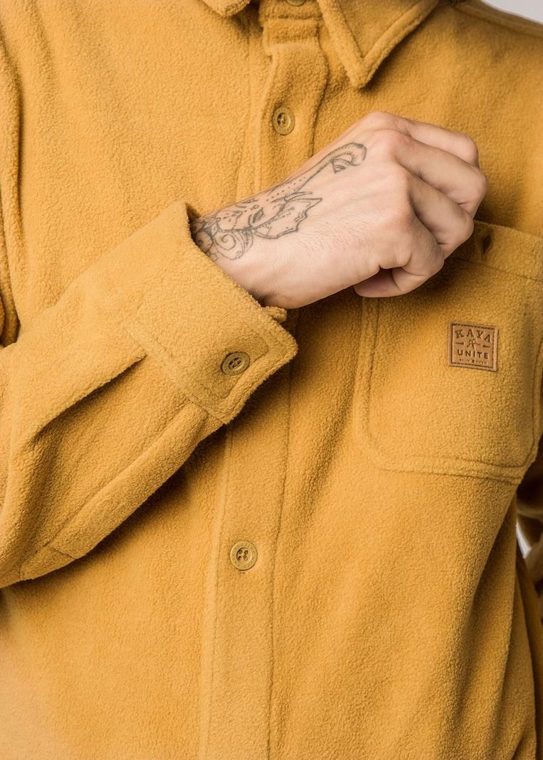 Camisa Hombre Polar Woods Camel-2
