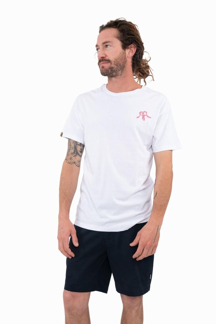 Polera Hombre Orgánica Classy White Minilogo-0