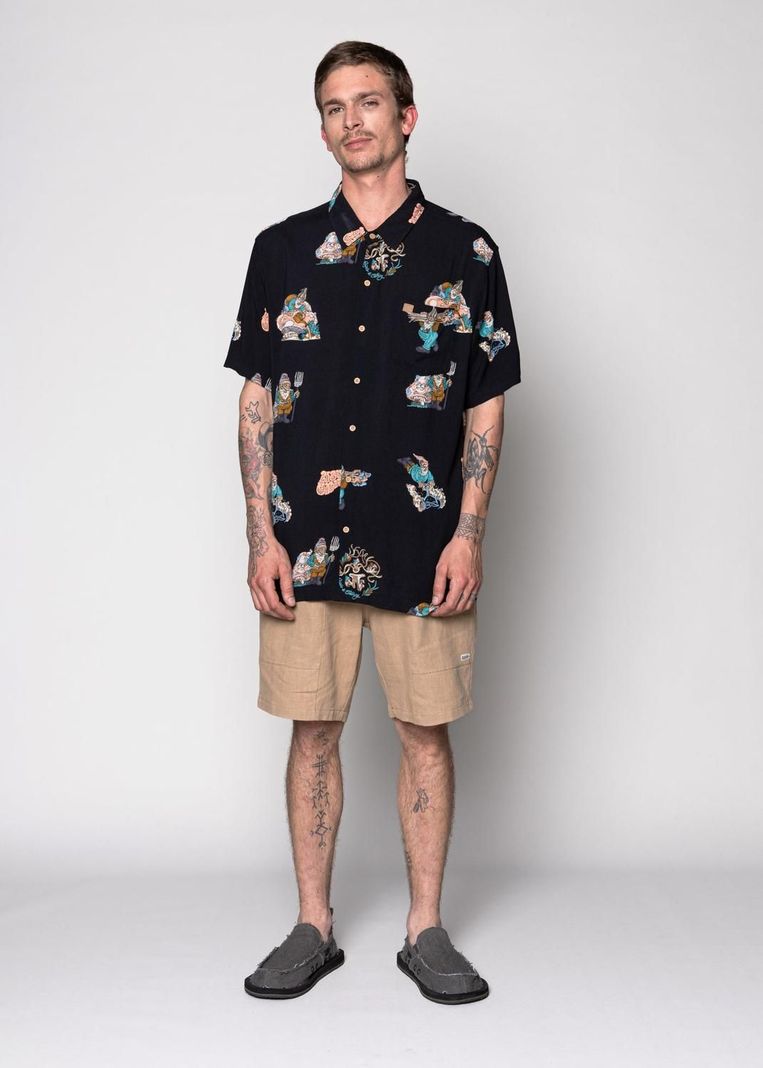 Guayabera Garden Black-2