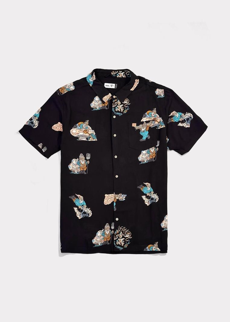 Guayabera Garden Black-3