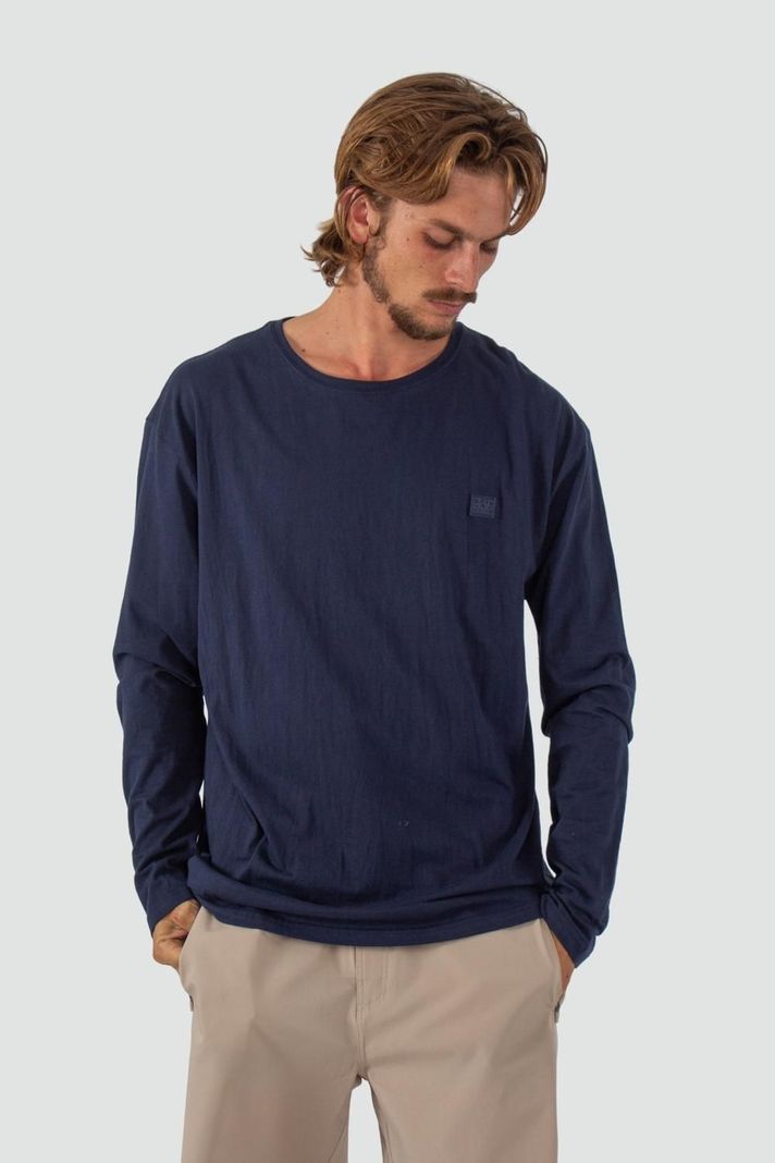Polera Hombre Manga Larga Daily Navy-0