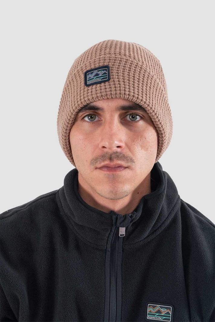 Gorro Beanie Waffle Camel-0