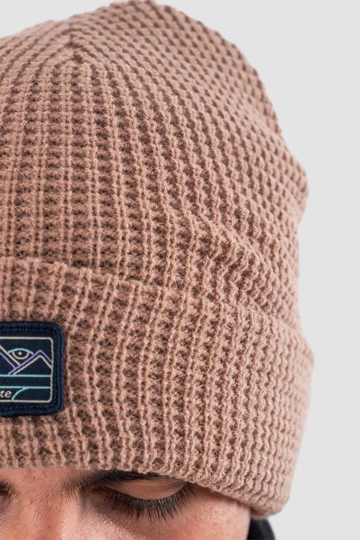 Gorro Beanie Waffle Camel-1