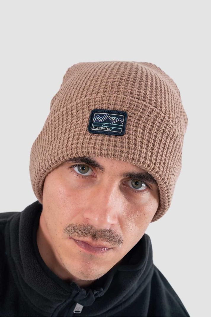 Gorro Beanie Waffle Camel-2