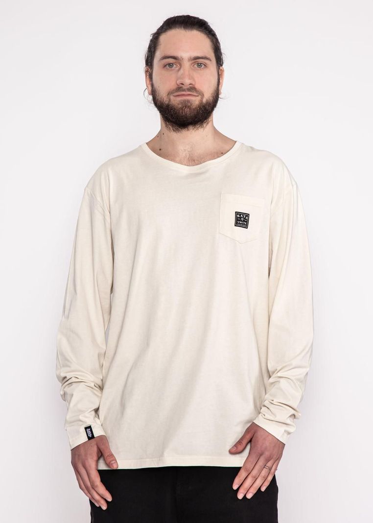 Polera Hombre Manga Larga Daily Crema-0