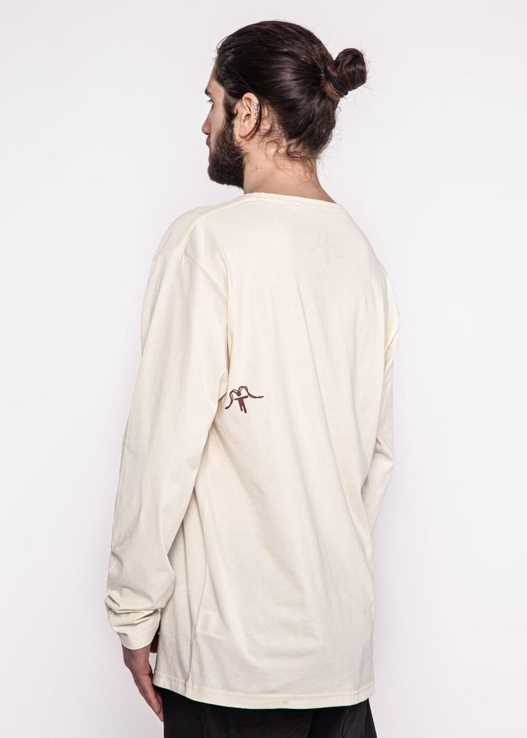 Polera Hombre Manga Larga Daily Crema-1