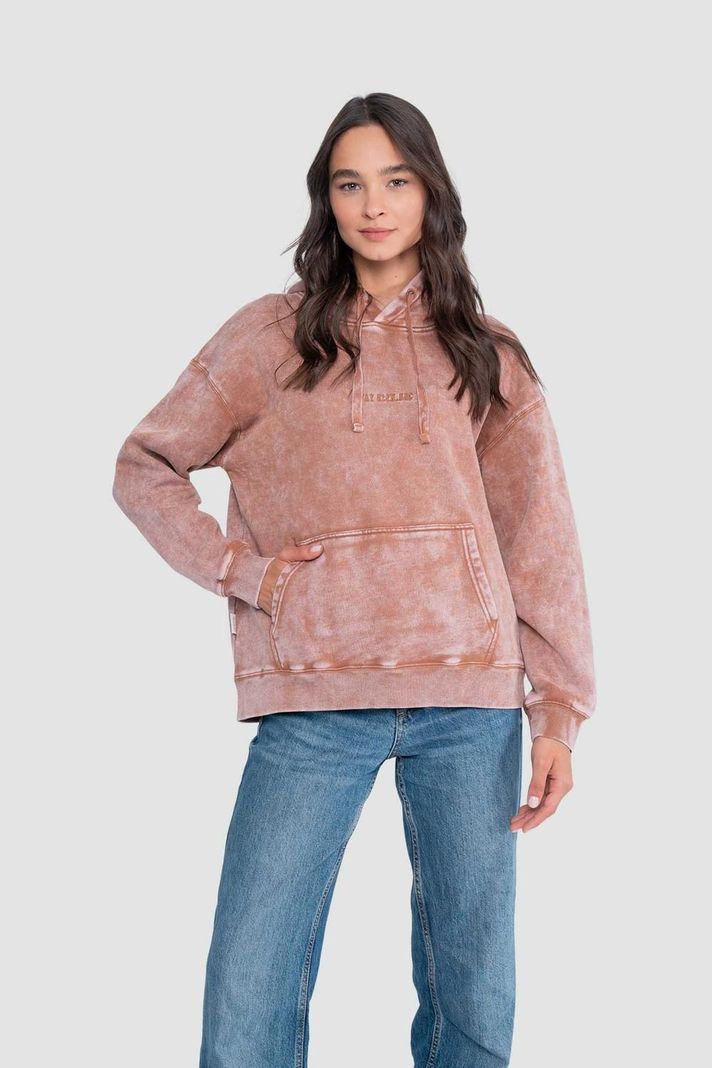 Polerón Hoodie Mujer Solid - Terracota-0