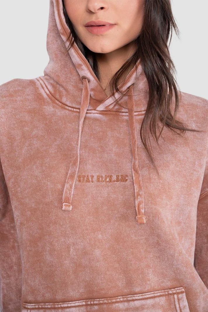 Polerón Hoodie Mujer Solid - Terracota-3