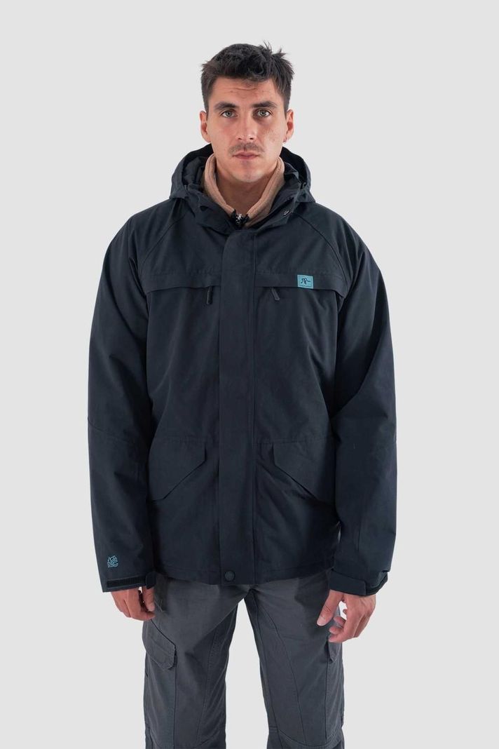 Chaqueta Hombre Desmontable Volcano 3 en 1 Negra-0