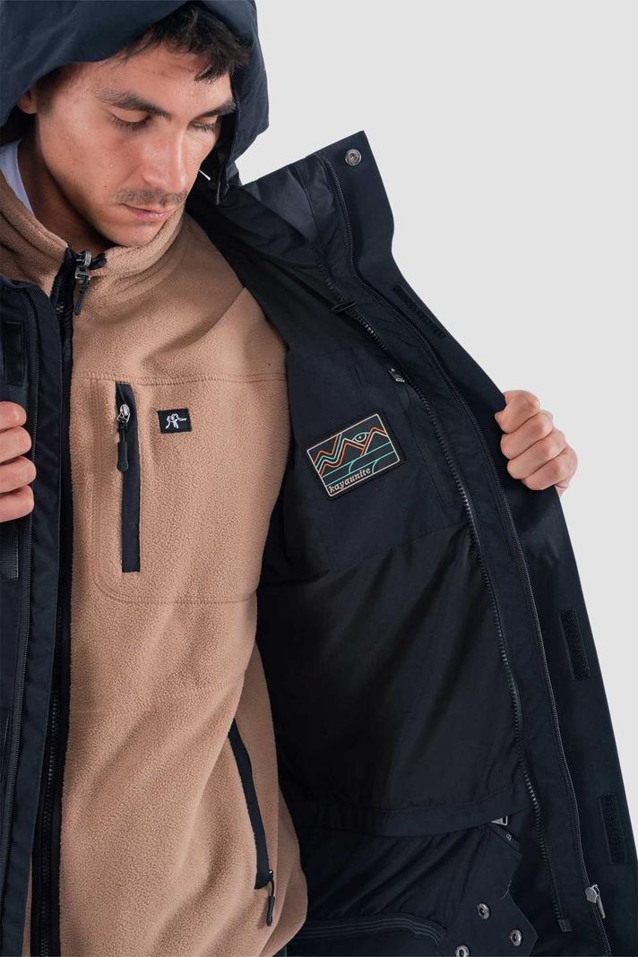 Chaqueta Hombre Desmontable Volcano 3 en 1 Negra-5