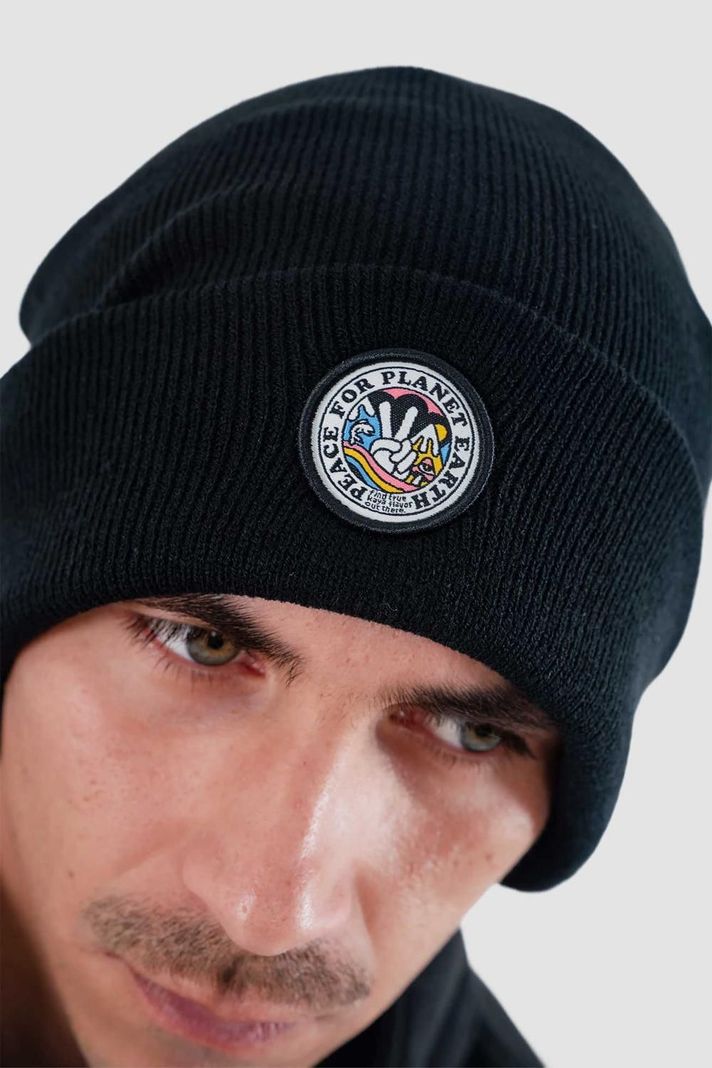 Gorro Beanie Peace Negro-1