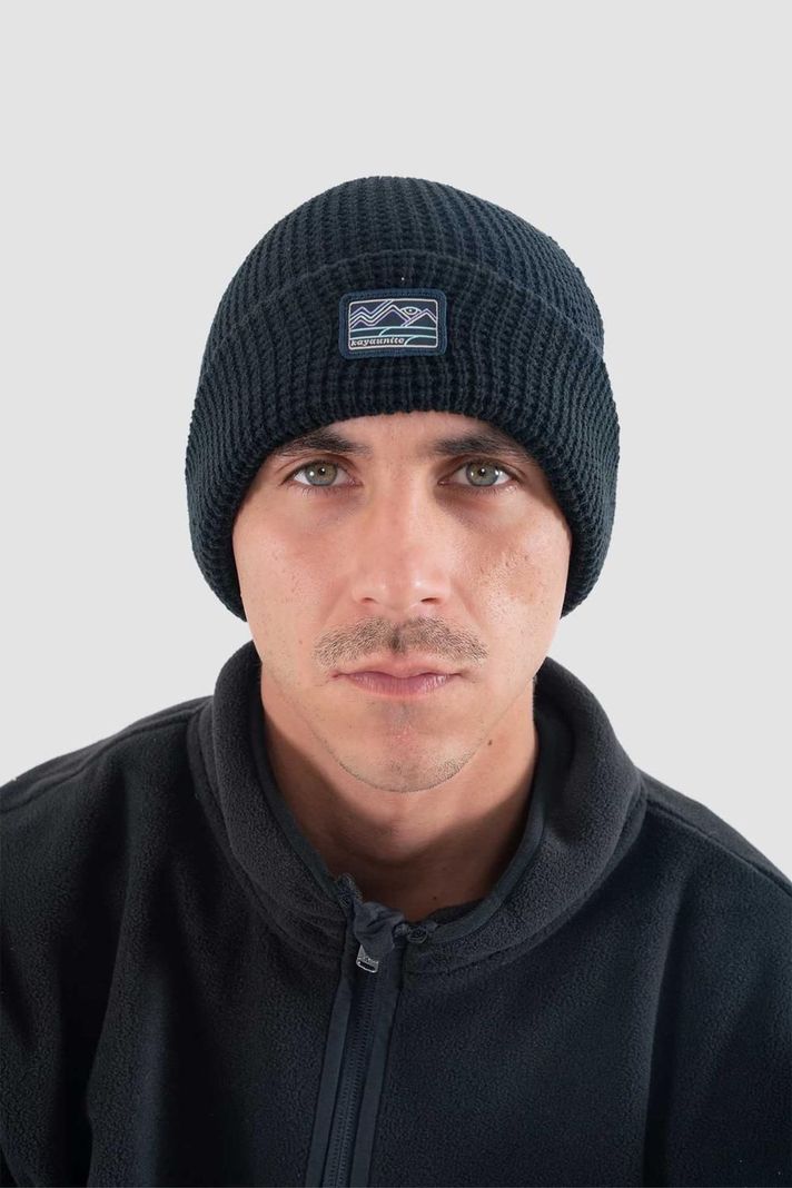 Gorro Beanie Waffle Negro-0