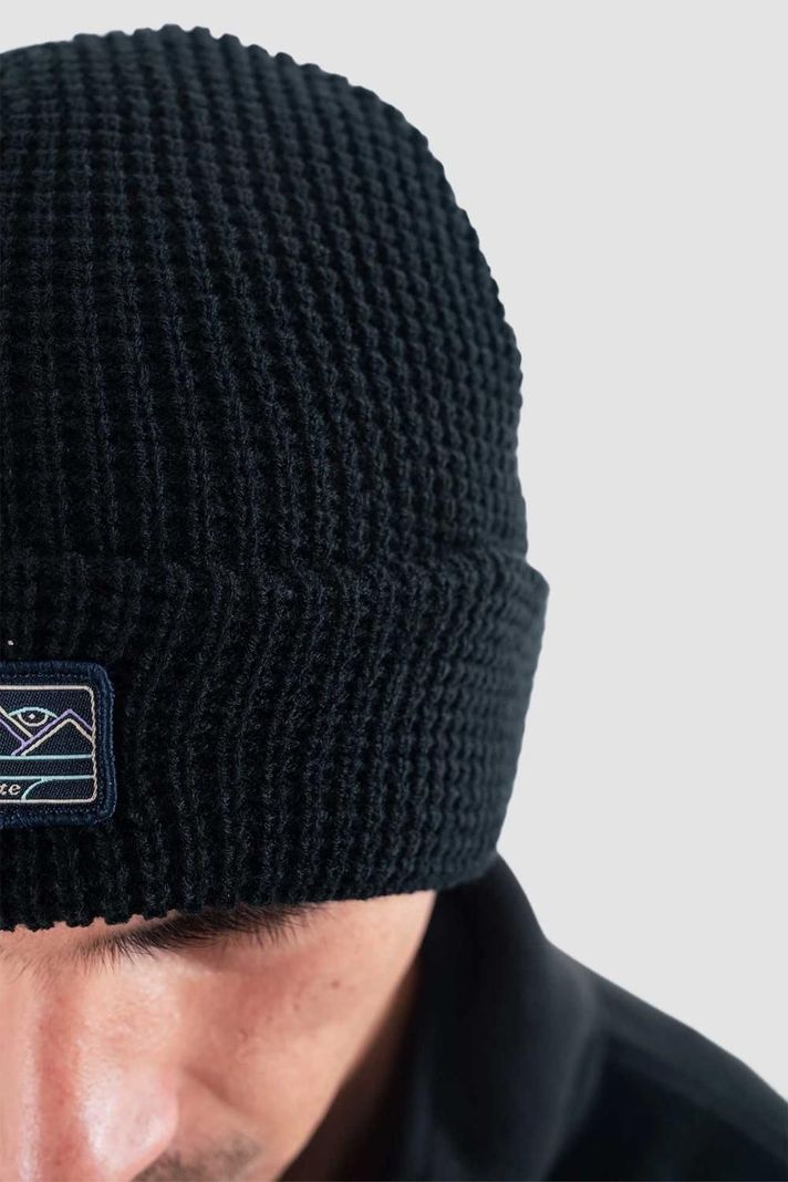 Gorro Beanie Waffle Negro-1