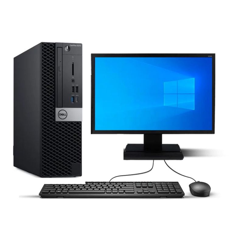 KIT MONITOR + PC DELL Optiplex 5070 (i5-9na 8GB 256GB SSD) + Teclado & Mouse Reacondicionado Grado A-0