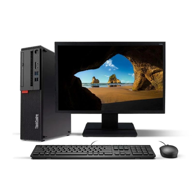 KIT MONITOR + PC LENOVO M715s SFF AMD Ryzen 3 16GB 240GB SSD Grado A-0