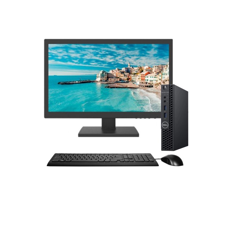 KIT MONITOR + MINI PC Desktop Dell Optiplex 3060 Micro (i5-8va, 8GB RAM 256GB SSD) + Teclado & Mouse-0