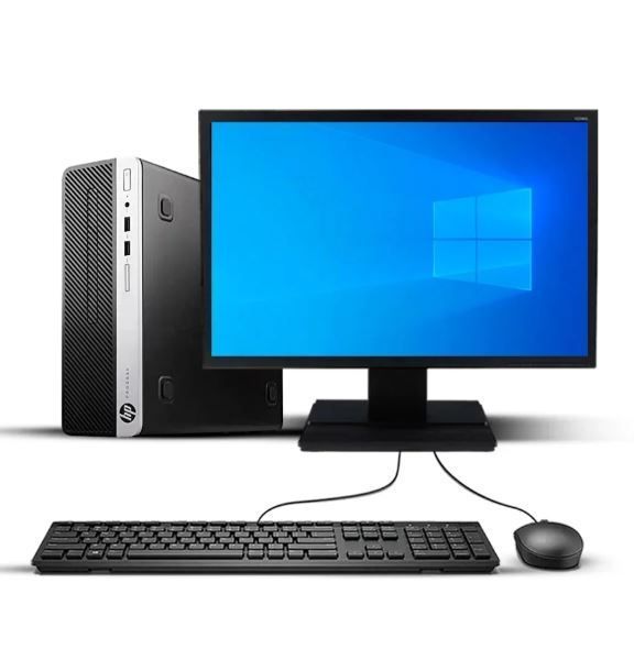 KIT MONITOR + PC HP ProDesk 600 G5 SFF (i7-9na 16GB 1TB SSD) + Teclado & Mouse Reacondicionado -0