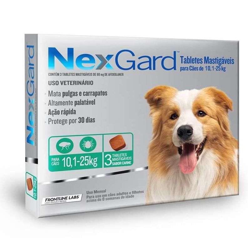 Nexgard 10-25Kg - 3 comprimidos-0