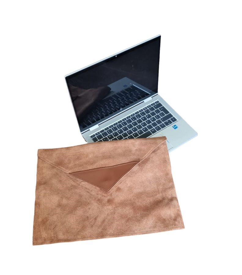 Funda 15'4 Notebook de cuero reno Café Habano-0