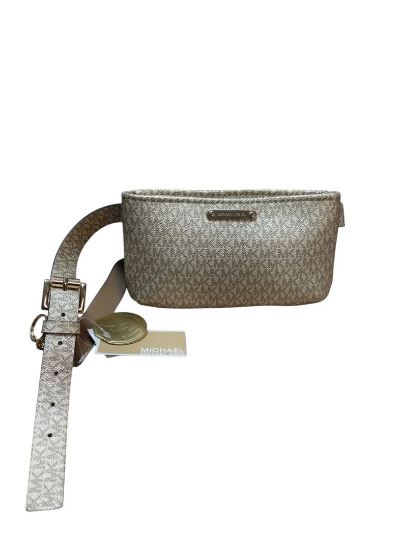 Banano Dama MICHAEL KORS Ajustable Talla S/M Plateado con Print Cod. 9444-0