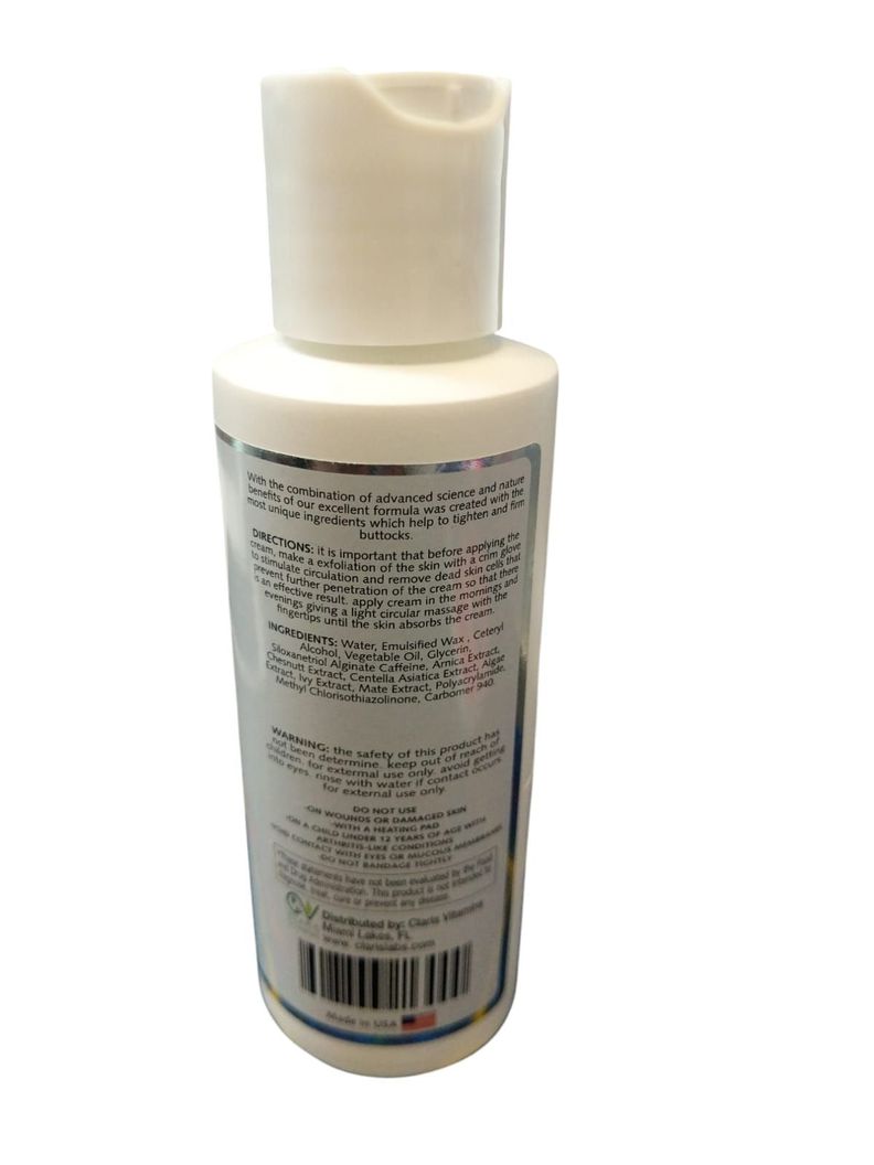 CREMA ESTIMULANTE CRECIMIENTO DE GLUTEOS CLARIS 120 ML. COD. 5544-1