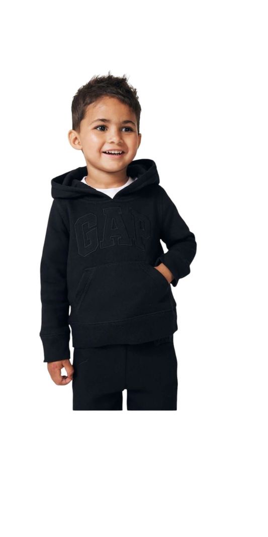  Poleron GAP de Niño con Gorro Negro Talla 4-5 Cod. 7557-0
