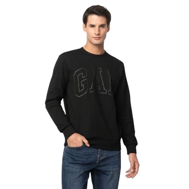 Poleron Sweater de Hombre Sin Gorro GAP color negroTalla L Cod. 0218-0