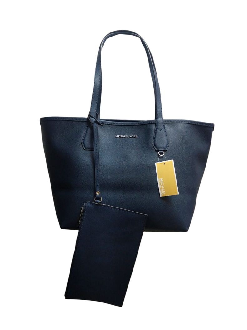 SET TOTE + ESTUCHE MICHAEL KORS REVERSIBLE AZUL / AZULINO COD. 8818-0
