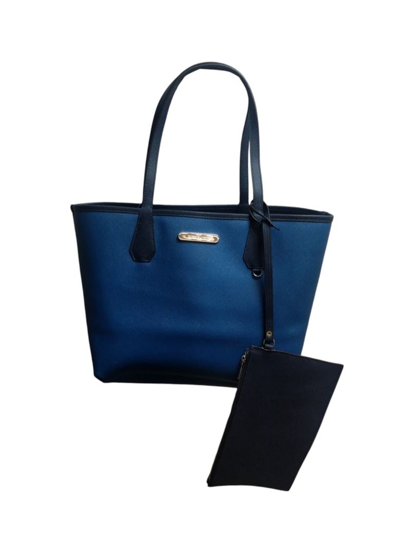 SET TOTE + ESTUCHE MICHAEL KORS REVERSIBLE AZUL / AZULINO COD. 8818-1