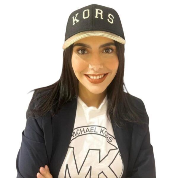  Gorra Dama MICHAEL KORS Negro / Dorado Ajustable Cod. 2074-0