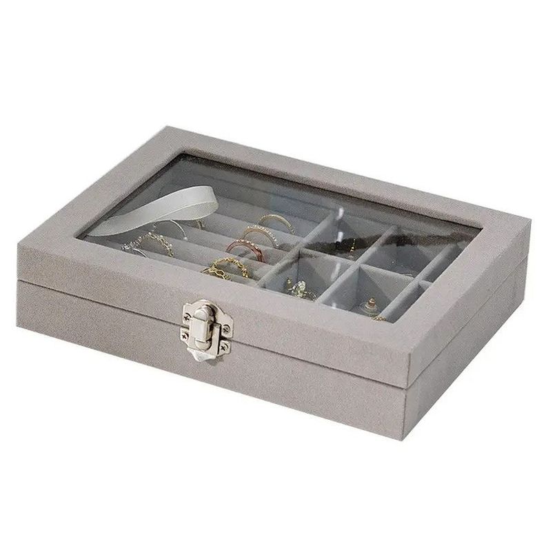 Joyero Caja Exhibición Estuche Organizador Joyas Jer -0
