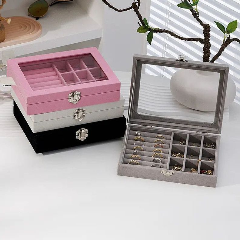 Joyero Caja Exhibición Estuche Organizador Joyas Jer -3