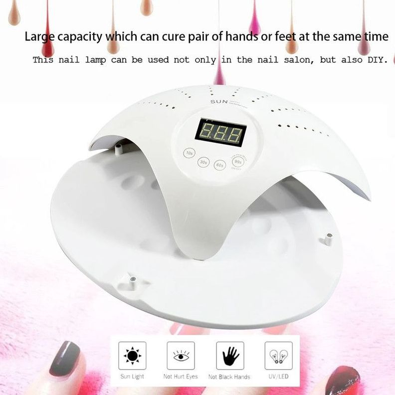 Lampara Uv LED Secado Doble Manicura Gel 48W Lau-2