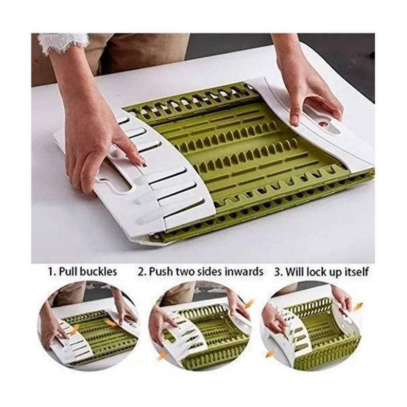 Escurridor Platos Plegable Cocina Estante Secado Rondon-1