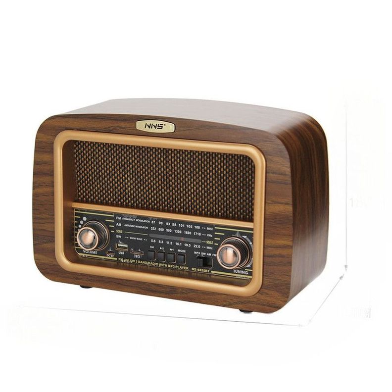 Parlante Radio Retro Vintage Inalambrico Bluetooth Lau-2
