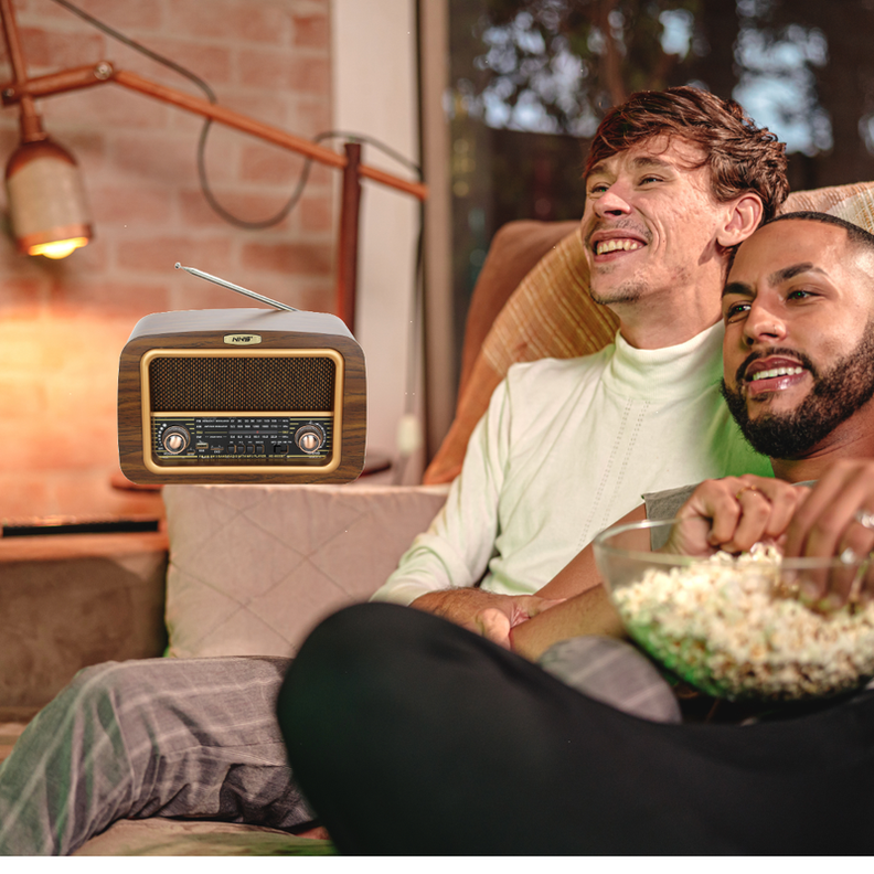 Parlante Radio Retro Vintage Inalambrico Bluetooth Lau-4