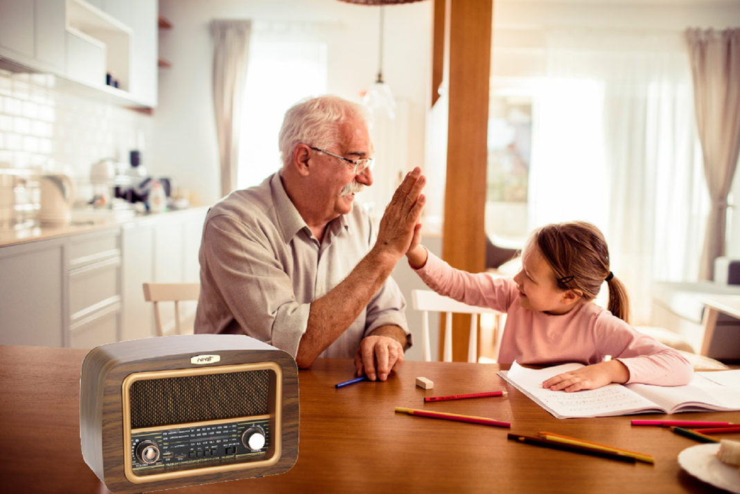 Parlante Radio Retro Vintage Inalambrico Bluetooth Lau-7
