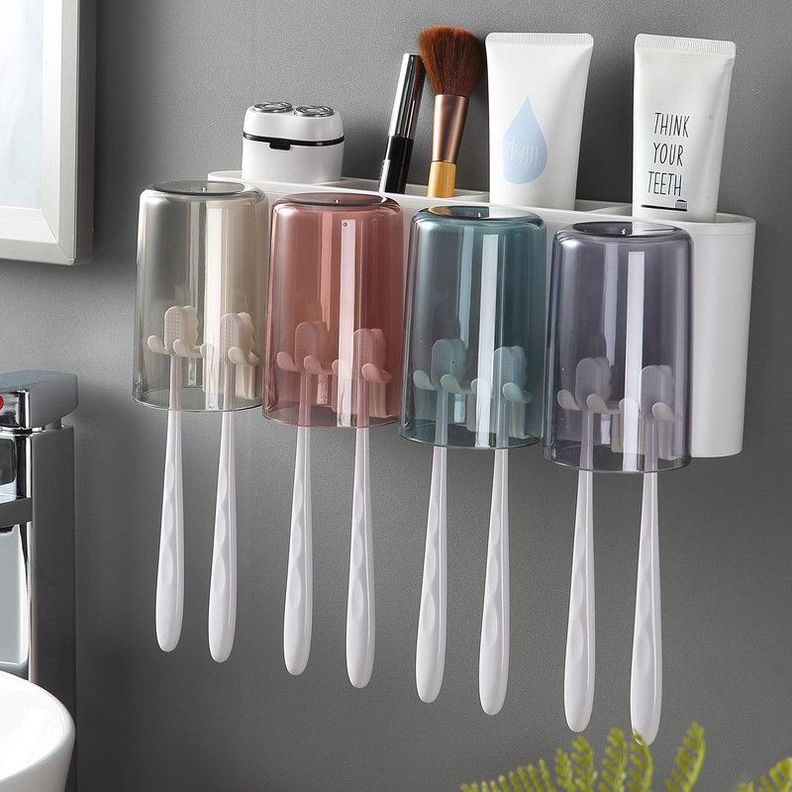 Soporte Cepillo Dientes Pared Dispensador Baño Rondon-3