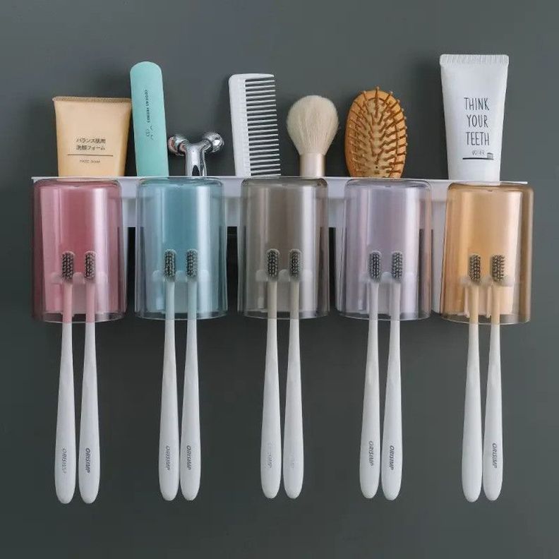 Soporte Cepillo Dientes Pared Dispensador Baño Rondon-5