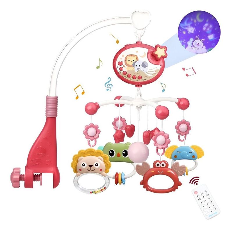 Móvil Bebé Cuna Música Luces Carrusel Portátil Colgante Jhn-0